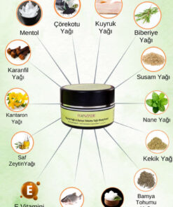 Alternative view of Hanzade Bitkisel Kuyruk Yağı & Bamya Tohumu Yağlı Ağrı Masaj Kremi Kas Eklem Krem 100 ml
