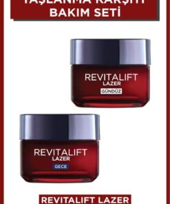 L'Oreal Paris Revitalift Lazer Yoğun Yaşlanma Karşıtı Nemlendirici Gündüz & Gece Yüz Bakım Kremi 50ml 2'li Set