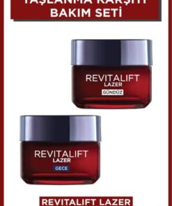 L'Oreal Paris Revitalift Lazer Yoğun Yaşlanma Karşıtı Nemlendirici Gündüz & Gece Yüz Bakım Kremi 50ml 2'li Set