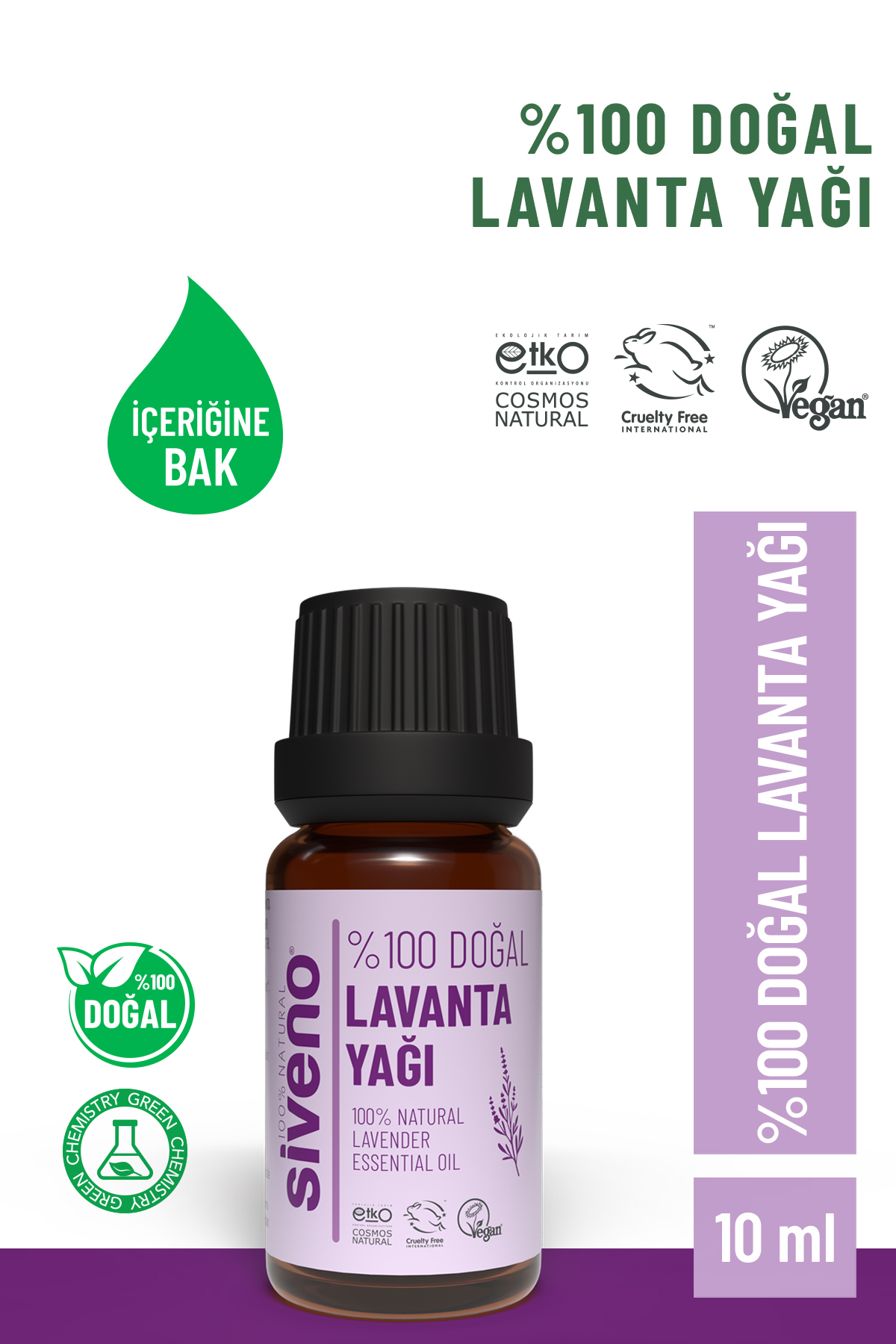 Siveno 0 Doğal Lavanta Uçucu Yağı 10 ml