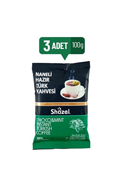 Shazel Naneli Hazır Türk Kahvesi 100g X 3 Adet (AROMALI) - Görsel 3