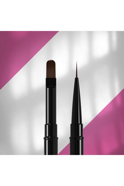 STALEKS Çift Uçlu Sentetik Nail Art Liner Çizim ve Jel Fırçası 10-11mm NBE-03/06 - Görsel 3
