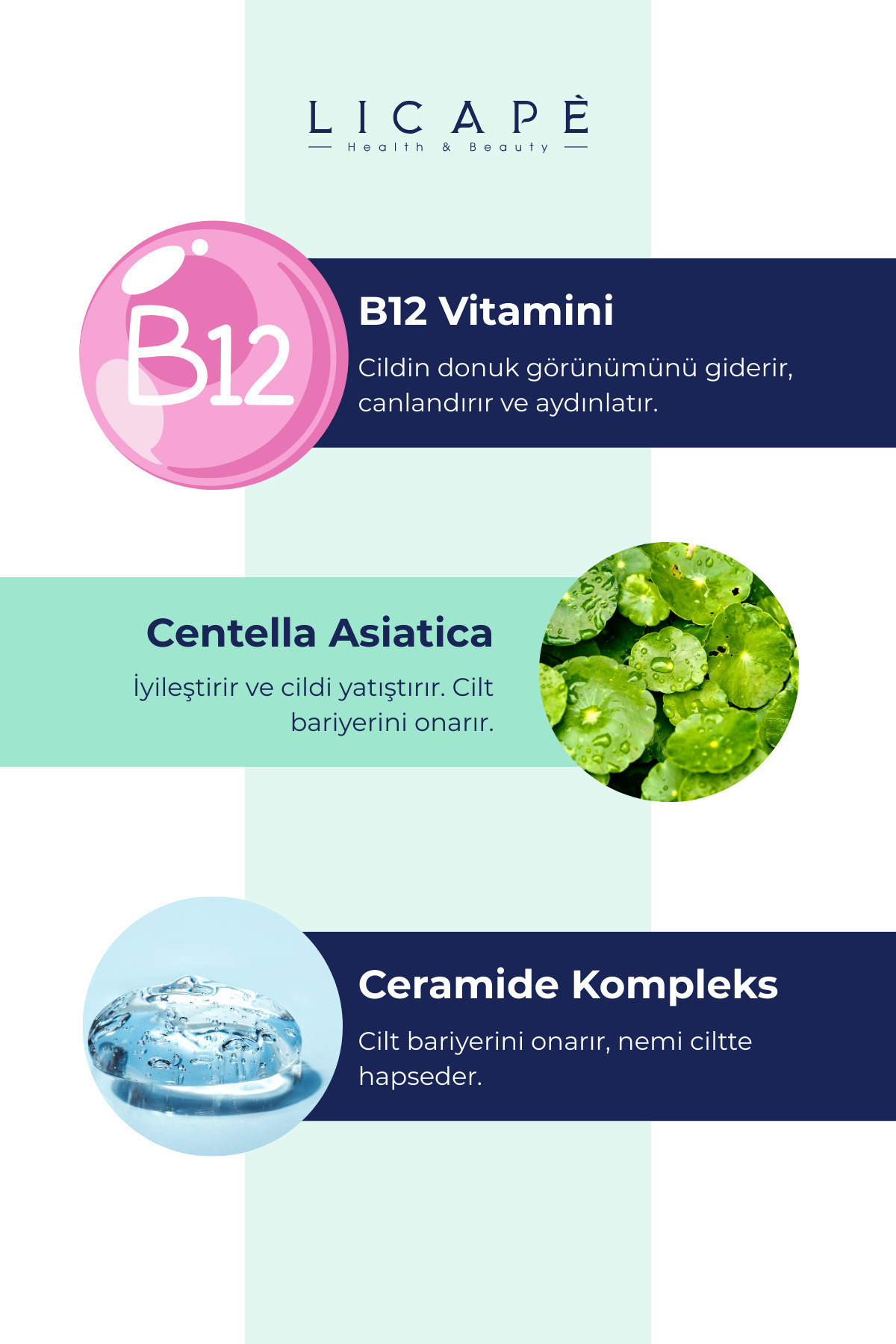 Licape B-12 Revitalizing Aydınlatıcı Bariyer Güçlendirici Nemlendirici Pink Serum 30ml - Görsel 3