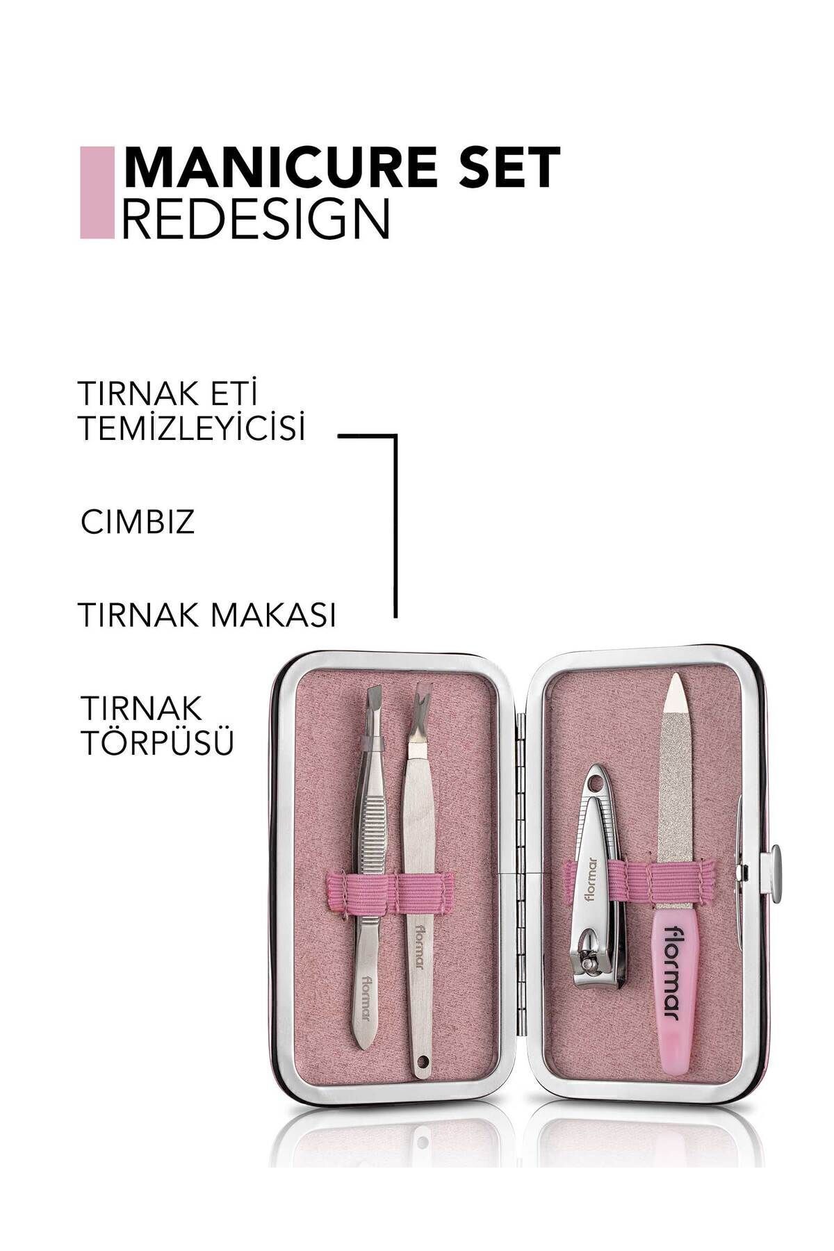 Flormar 4'lü Manikür Seti (TIRNAK M.-TÖRPÜ-TIRNAK ETİ T.-CIMBIZ) - Manicure Set - 036 - 8690604598465 - Görsel 3