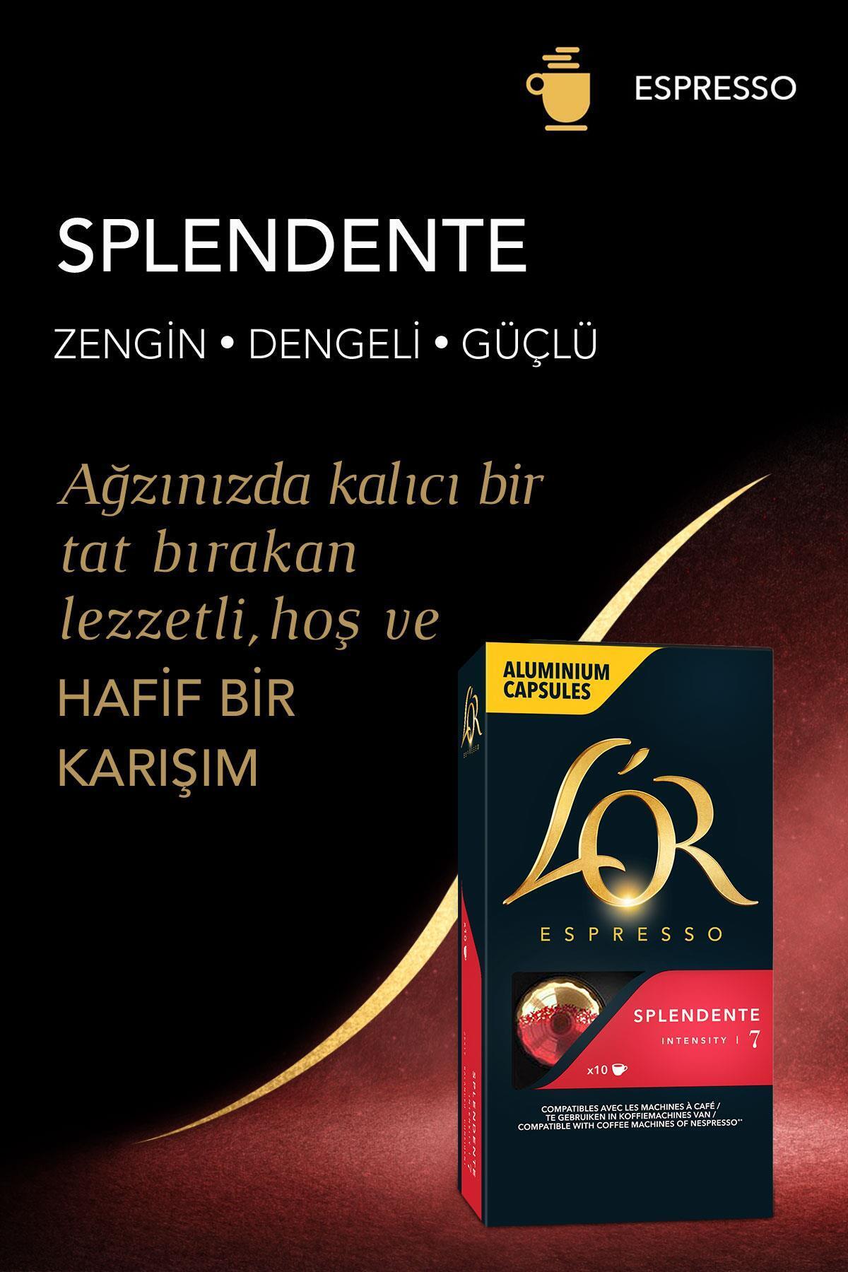 L'OR Splendente Intensity 07 Nespresso Uyumlu 10 Adet Alüminyum Kapsül Kahve - Görsel 2