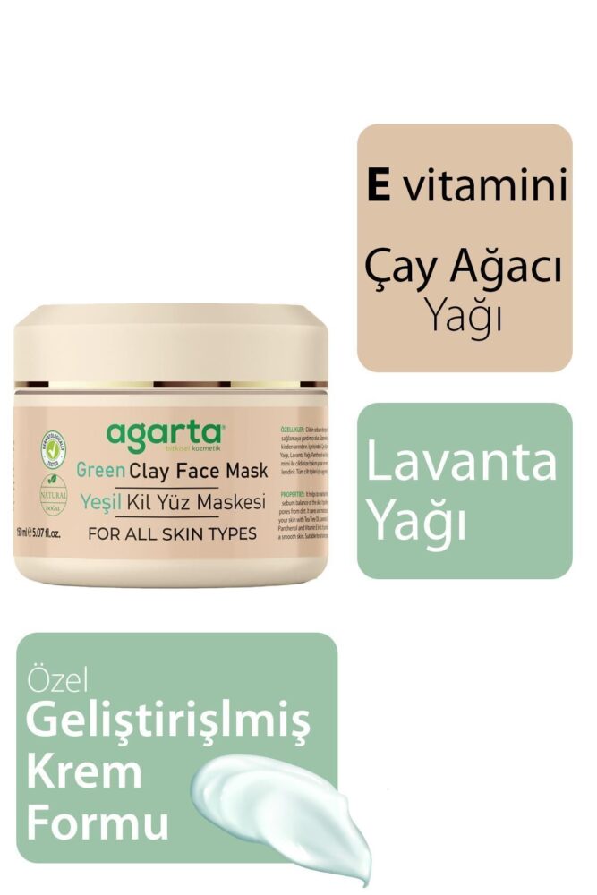 Agarta Doğal Yeşil Kil Maskesi 150 ml - Görsel 3