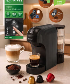 Kiwi Kcm-7597 Multikapsül Kahve Makinesi Siyah Dolce Gusto/ Toz Kahve Ile Uyumlu