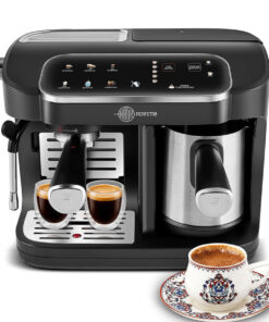 Karaca Hatır Perfetto Dijital ve Dokunmatik Ekranlı Çelik Cezveli Espresso ve Türk Kahve Makinesi