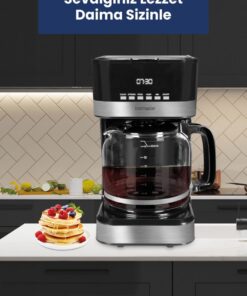 GoldMaster Hazz 1.8 Litre Cam Sürahili Yıkanabilir Filtreli Otomatik Zaman Ayarlı Dijital Filtre Kahve Makinesi - Görsel 2