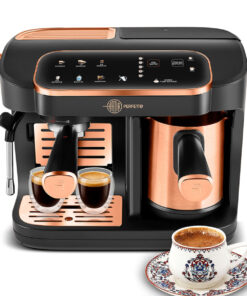 Karaca Hatır Perfetto Dijital ve Dokunmatik Ekranlı Çelik Cezveli Espresso ve Türk Kahve Makinesi Copper