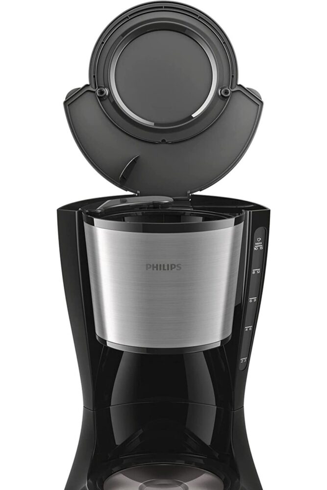 Philips 1200ml 1000 W, Paslanmaz Çelik Filtre Kahve Makinesi, Siyah - Görsel 2