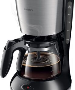 Philips 1200ml 1000 W, Paslanmaz Çelik Filtre Kahve Makinesi, Siyah