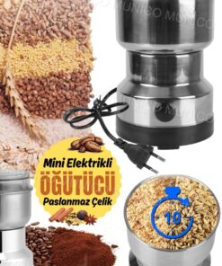 Munico Kahve Çekirdekleri Öğütücü Çok Amaçlı Elektrikli Öğütme Aracı Paslanmaz Çelik Tohum Freze Makinesi