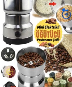 Munico Kahve Çekirdekleri Öğütücü Çok Amaçlı Elektrikli Öğütme Aracı Paslanmaz Çelik Tohum Freze Makinesi - Görsel 2