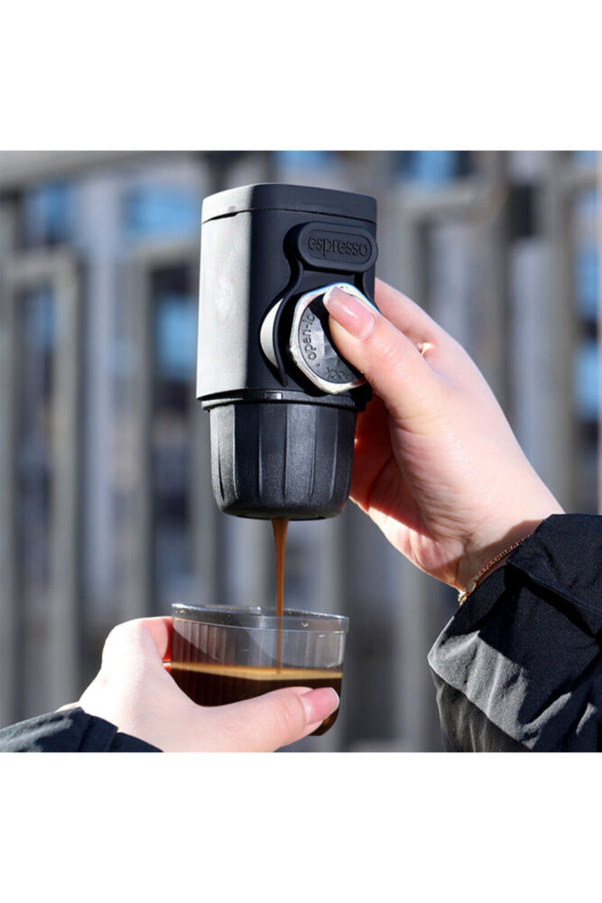 Buldug Seyahat Tipi Espresso Makinesi 15 Bar - Kapsül & Öğütülmüş Kahve, 100 ml