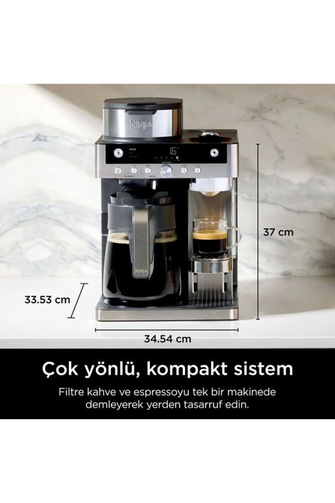 NINJA Prestige DualBrew - Hem Kapsül Hem Filtre Kahve Yapan Barista Makinesi - Görsel 2