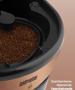 Alternative view of GoldMaster Altıntelve Yıkanabilir Ve Temizlenebilir Filtreli Çift Kupalı Filtre Kahve Makinesi