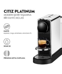 Alternative view of Nespresso C140 Citiz Platinum Paslanmaz Çelik Espresso Kahve Makinesi, Titan