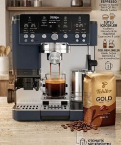 NINJA Luxe Cafe Premier 3'ü 1 Arada Otomatik Espresso Makinesi Lacivert +500Gr Çekirdek Kahve İle