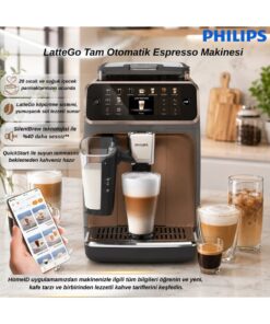 Philips LatteGo Tam Otomatik Espresso Makinesi, 20 Sıcak ve Soğuk İçecek, Silent Brew, EP5544/80