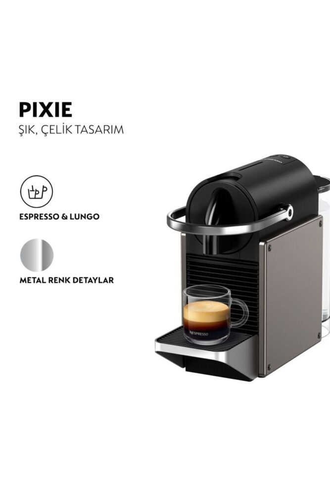 Nespresso C62 Pixie Espresso Kahve Makinesi,Titan - Görsel 2