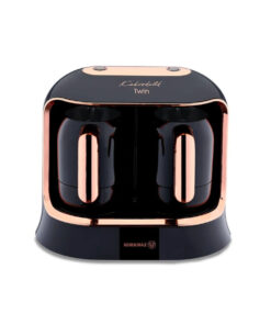KORKMAZ Kahvekolik Deluxe Twin SiyahRosagold Kahve Makinesi A861-04