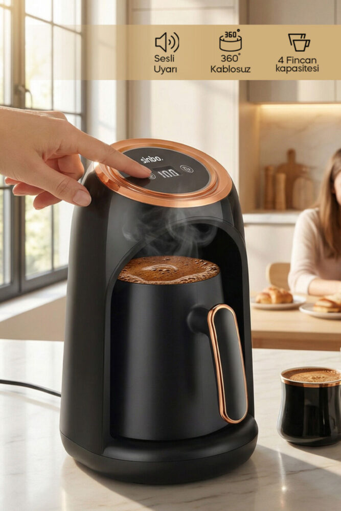 Sinbo SCM-2990 Otomatik Türk Kahve Makinesi Rose Gold Renk