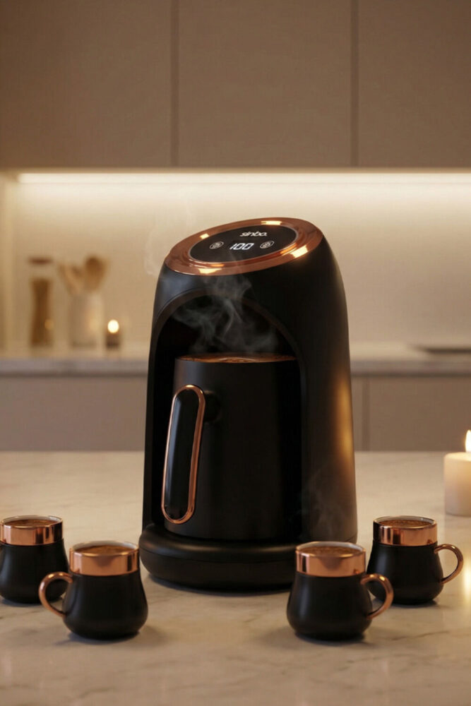 Sinbo SCM-2990 Otomatik Türk Kahve Makinesi Rose Gold Renk - Görsel 2