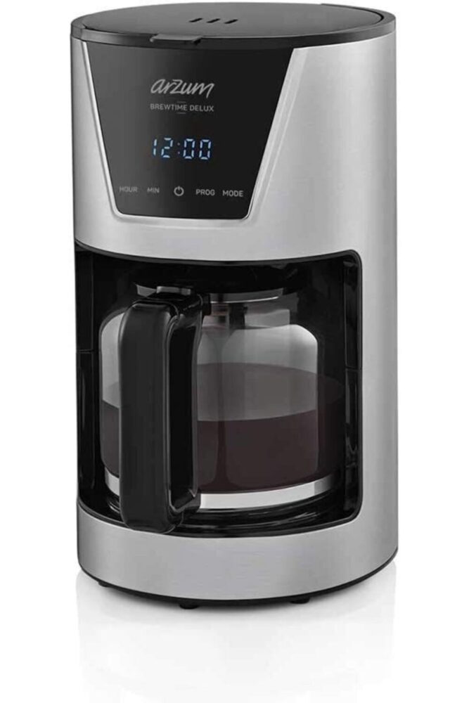 Arzum AR3081 Brewtime Delux Filtre Kahve Makinesi, 1.5 L Geniş Kapasite, 19x33x25 Cm, Inox - Görsel 2