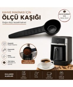 ÖZ BEYAZ EŞYA Kork-maz Türk Kahve Makinesi Kahve Ölçü Kaşığı Plastik Ölçü Aparatı