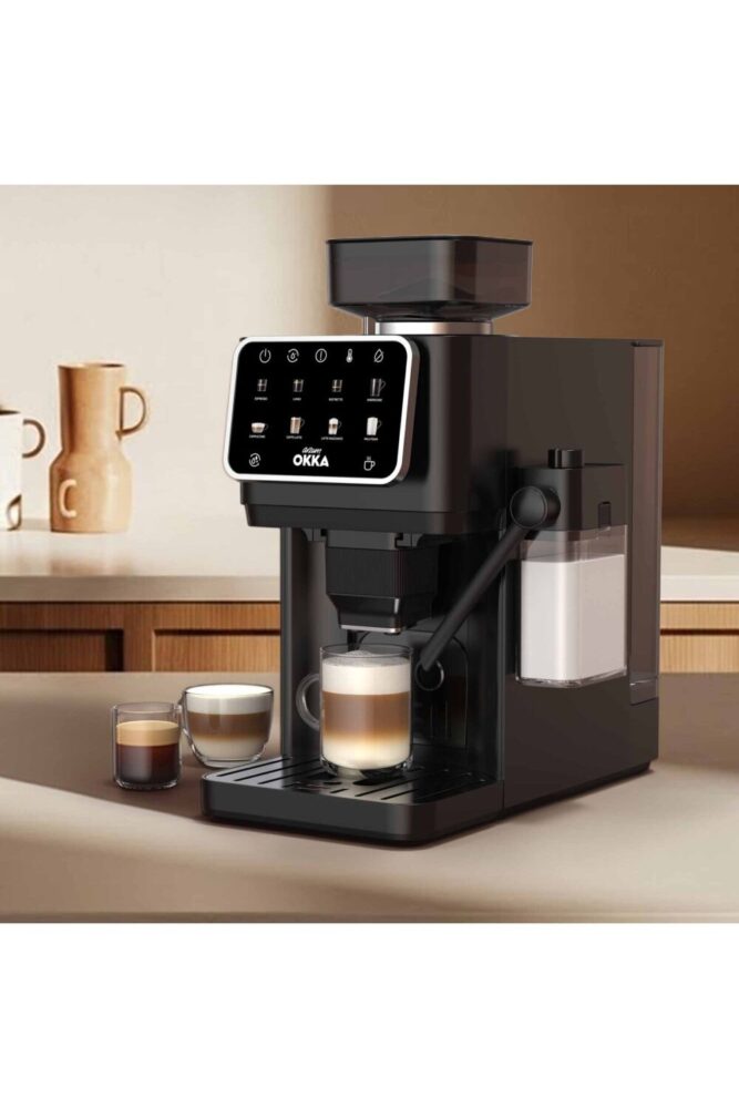 Arzum OK0042 Okka Barista Pro Otomatik Espresso Makinesi 1400W, Duo Heat Teknolojisi, Krom - Görsel 2