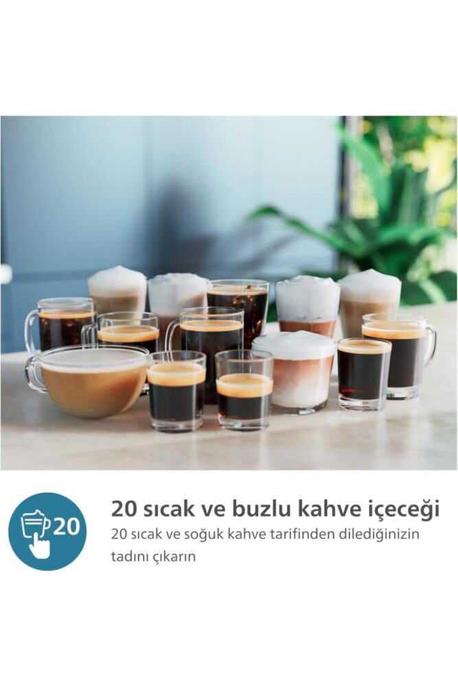 Philips Premium 5000 seri Sıcak ve Soğuk 20 farklı kahve çeşidi Seramik Öğütücülü Tam Otomatik - Görsel 2