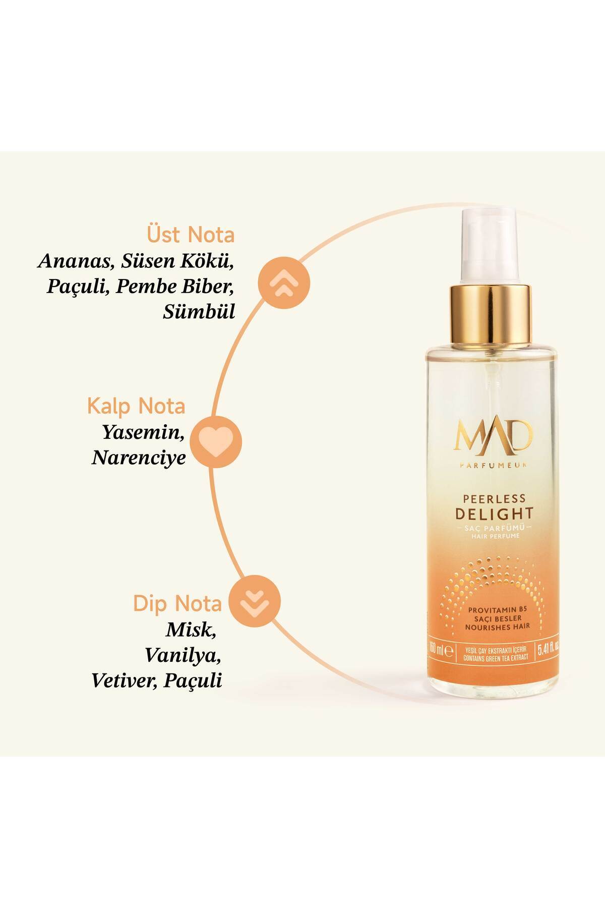 Mad Parfüm Mad Peerless Delight 160 ml Saç Parfümü - Görsel 2