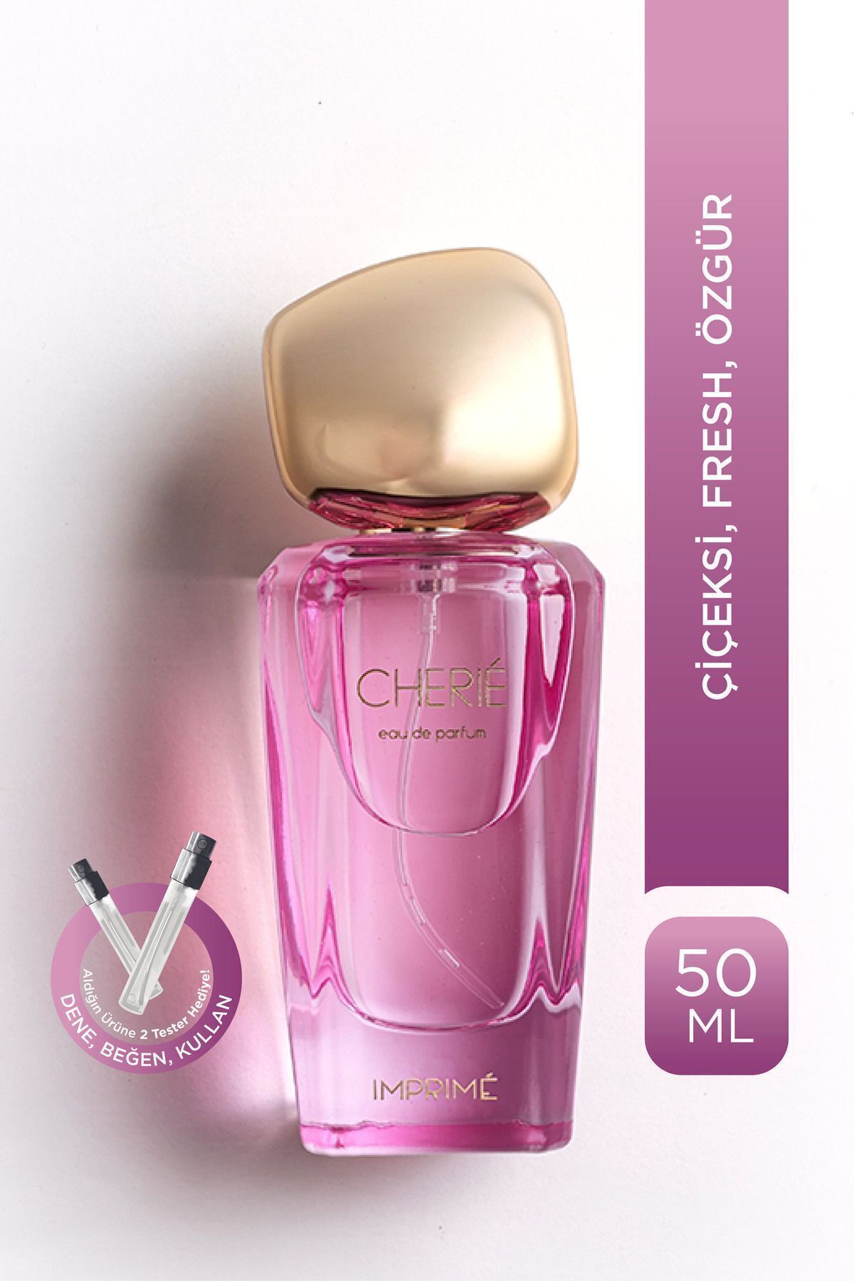 Imprime Cherié Edp Kadın Parfüm 50ml | Çiçeksi Ve Fresh | Çilek, Ananas, Şakayık, Müge, Yasemin, Amber