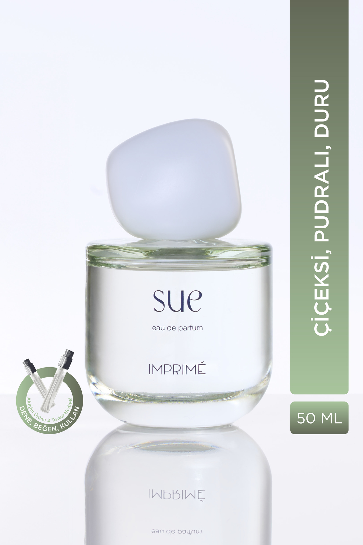 Imprime Sue EDP Kadın Parfüm 50ml | Çiçeksi & Pudralı | Şakayık, Limon, Gül, Müge, Manolya, Misk