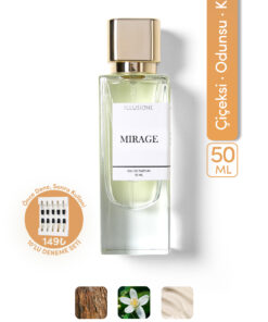 ILLUSIONE FRAGRANCE Mirage Edp Kadın Parfüm 50ml | Çiçeksi -Odunsu- Kremsi | Portakal Çiçeği, Sümbülteber, Vanilya, Misk