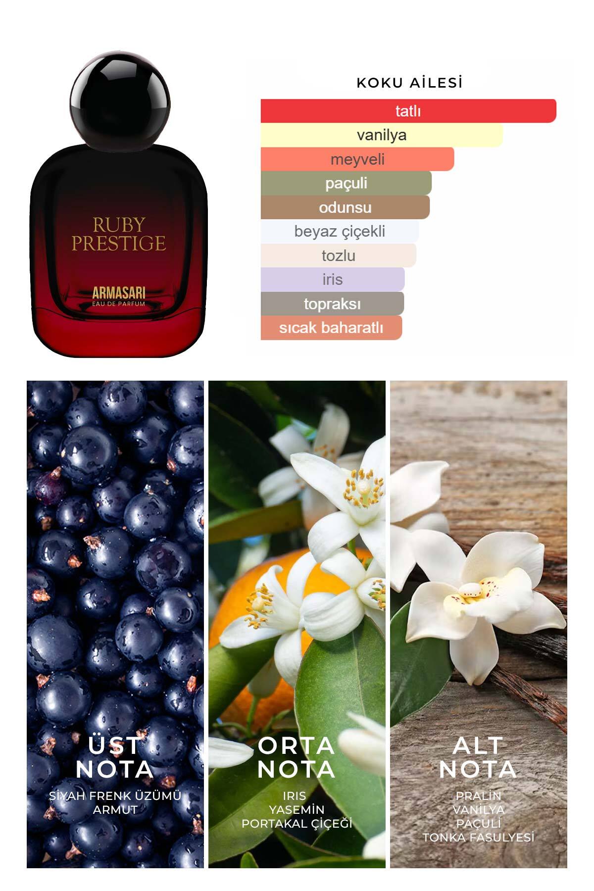 Armasari Ruby Prestige Çiçeksi ve Meyvemsi Kalıcı Kadın Parfüm 100ml - Görsel 2