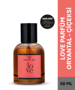Ashley Joy Love Kadın Parfüm EDP 50 ML | Oryantal & Çiçeksi | Zencefil, Yasemin, Paçuli | Amber Renkli Cam Şişe