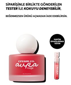 Alternative view of Cream Co. Aura Rouge Parfüm EDP 50 ML | Meyvemsi Kalıcı Kokulu Kadın Parfümü Armut Menekşe Gül Sedir Ağacı