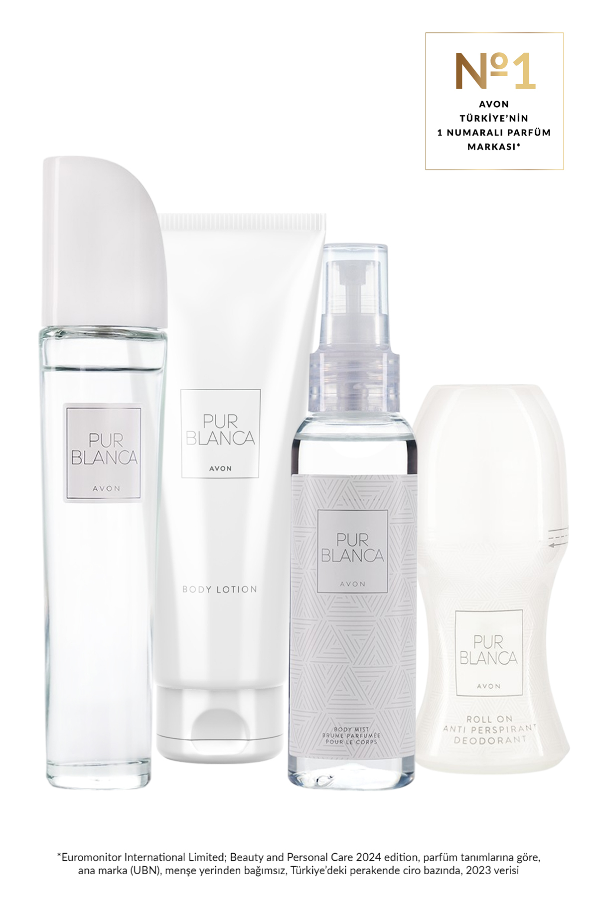 Avon Pur Blanca Kadın Parfüm Losyon Rollon ve Vücut Spreyi Seti