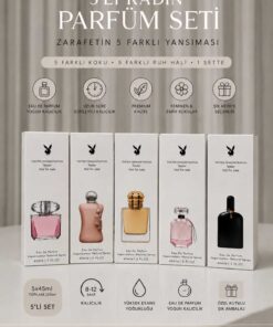 Derinİzz Özel kadın parfümü , 5’li kadın parfüm seti, 5’li paket Edp 45 ml