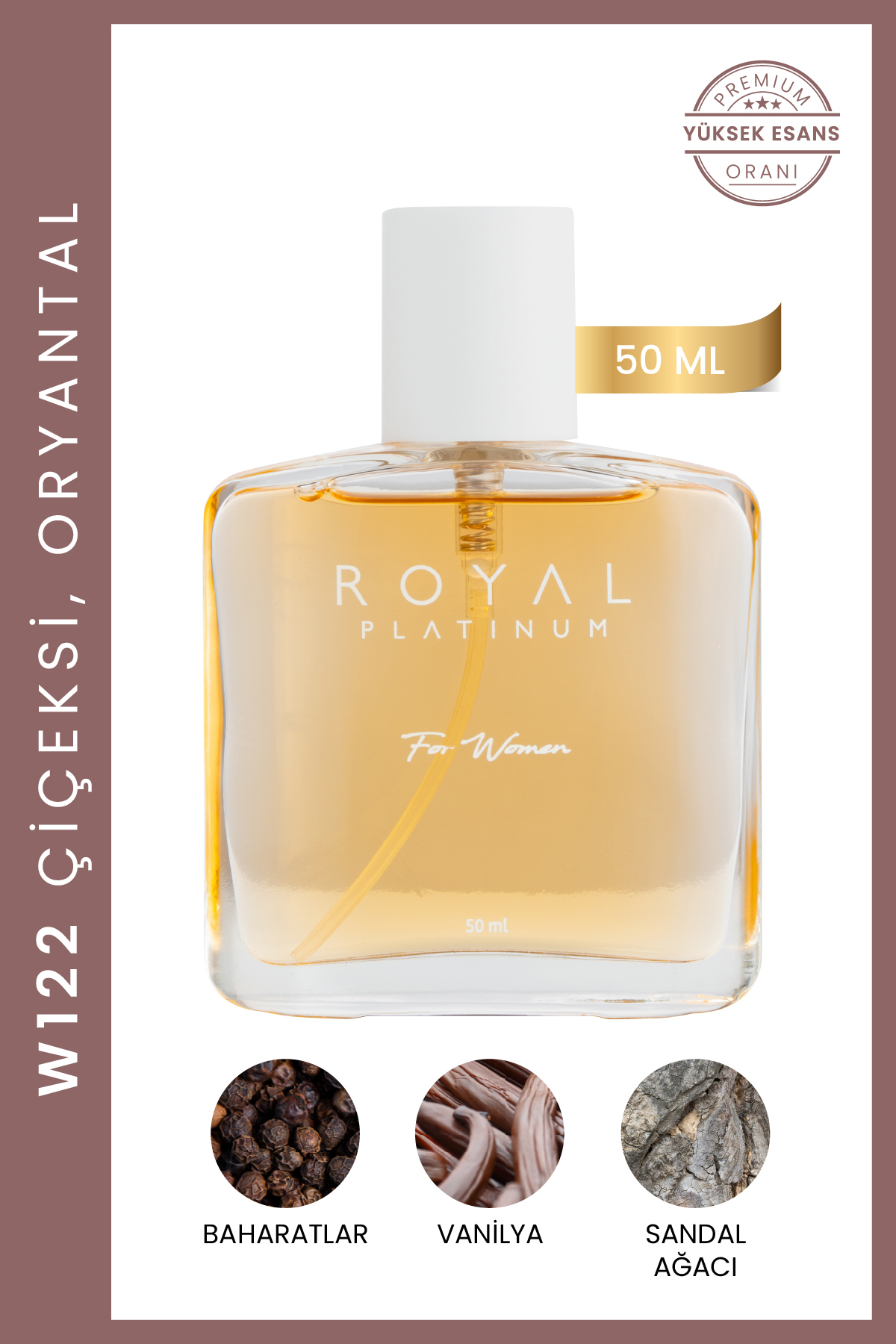 Royal Platinum W122 Kadın Parfüm Vanilya Portakal Çiçeği Yumuşak