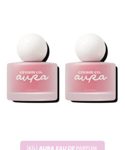 Cream Co. İkili Aura Parfüm Seti EDP 2x50 ML | Vanilyalı Pudralı Kalıcı Kokulu Kadın Parfümü | Yasemin Zambak