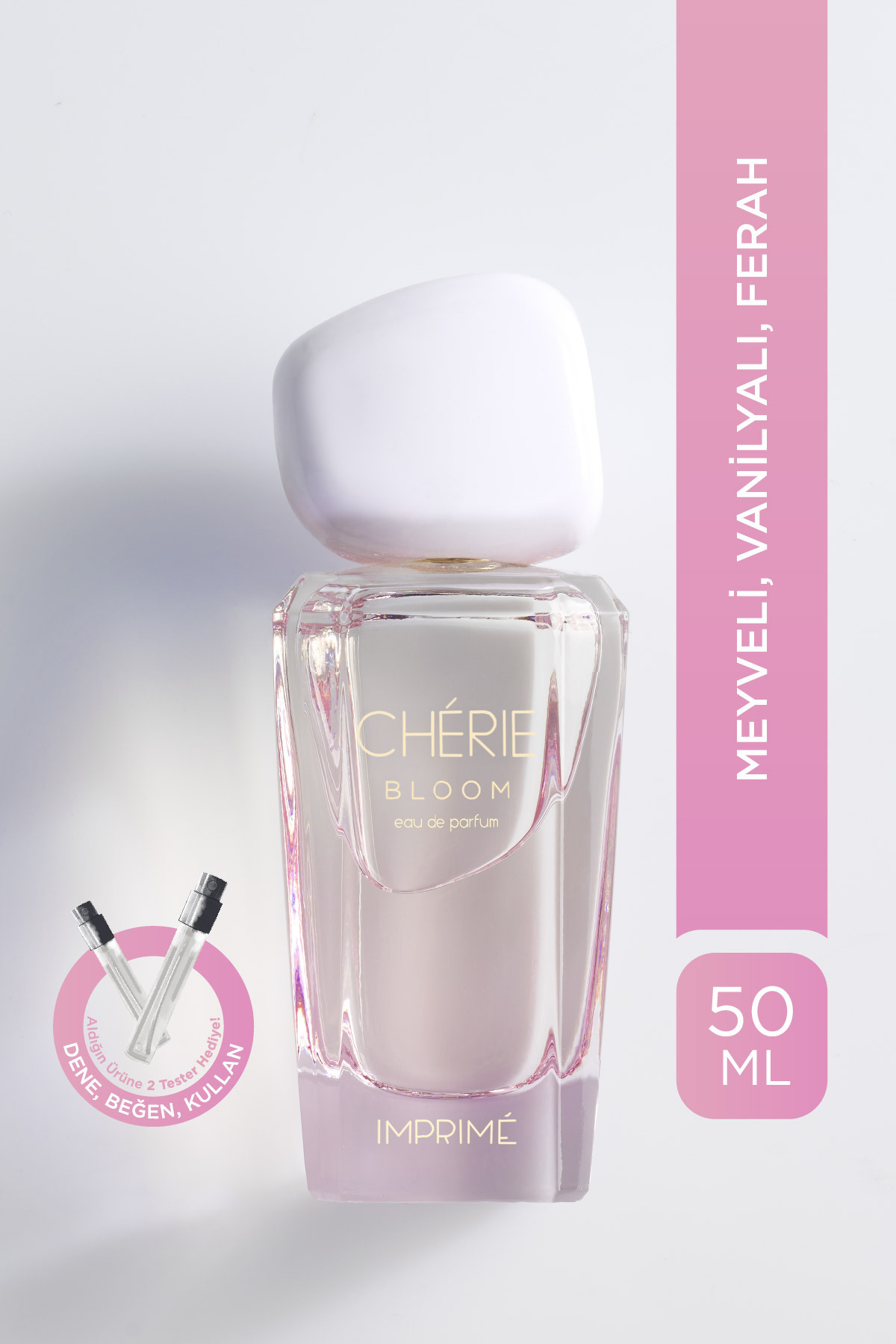 Imprime Chérie Bloom EDP Kadın Parfüm 50ml | Meyveli ve Vanilyalı | Şeftali, Müge, Vanilya, Misk