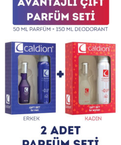 Caldion Avantajlı Çift Parfüm Seti ( 2 Adet Parfüm 50 ml 2 Adet + Deodorant 150 ml )