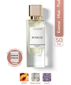 ILLUSIONE FRAGRANCE Roselie EDP Kadın Parfüm 50ml | Kremsi-Misk-Pudramsı | Şeftali, Beyaz Çiçek, Paçuli
