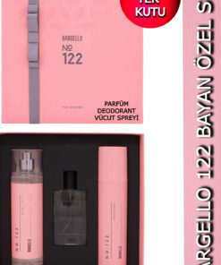 Bargello 122 Kadın Parfüm Set - (PARFÜM+VÜCUT SPREYİ+DEODORANT) Özel Kutu