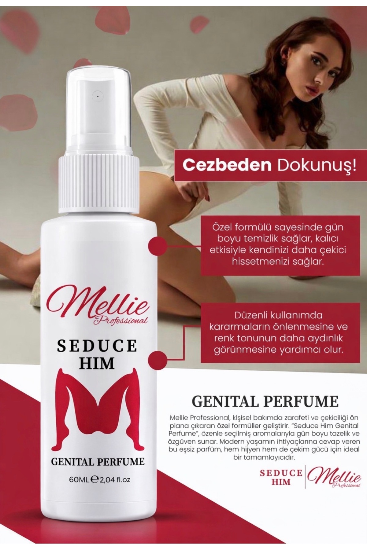Mellie Professional Aura Parfüm Vanilyalı Dış Genital Kalıcı Koku 60 ml - Görsel 2