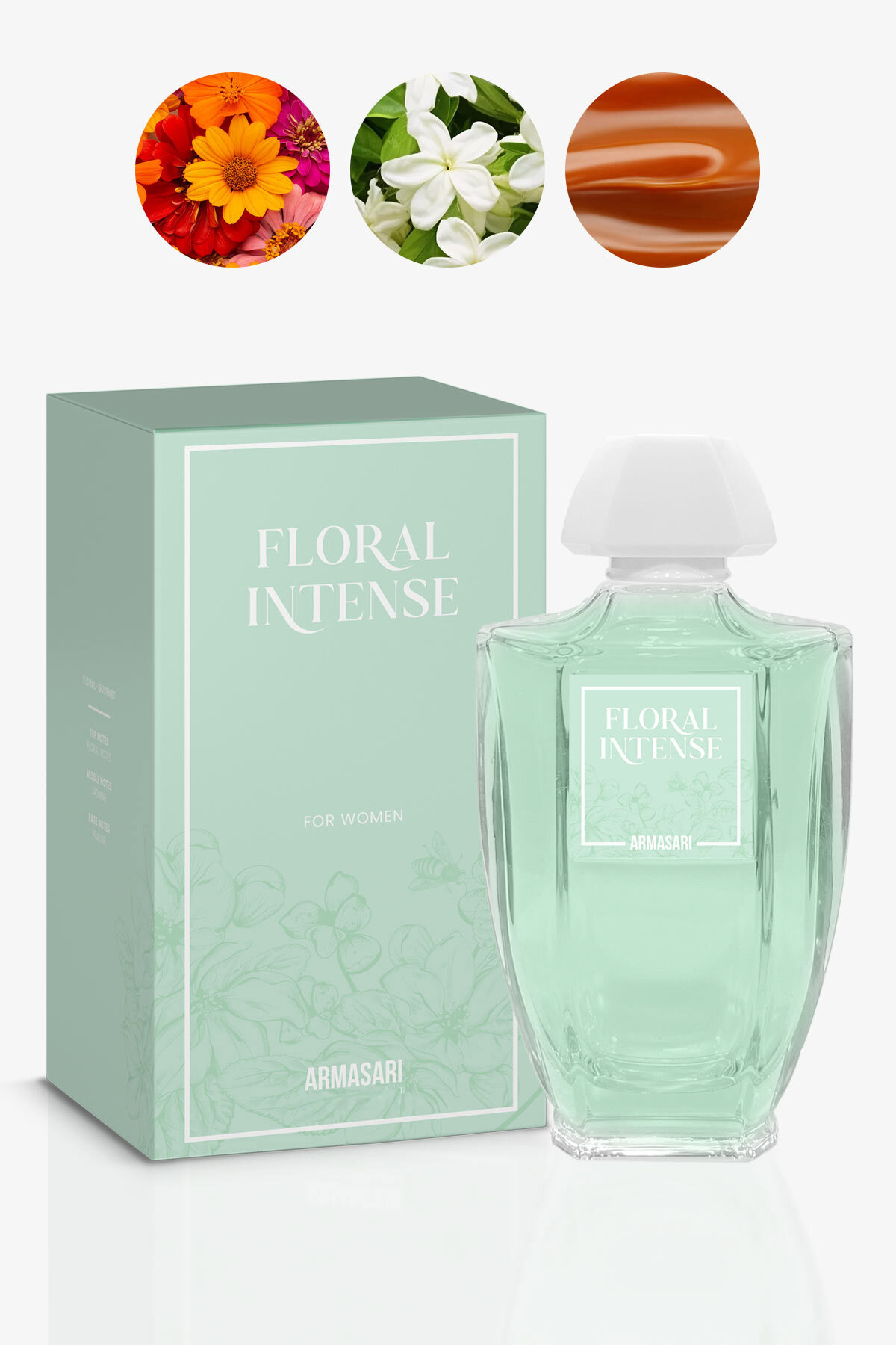 Armasari Floral Intense Uzun Süre Kalıcı Kadın Parfüm 100ml | Çiçeksi ve Gurme | Floral, Yasemin, Pralin