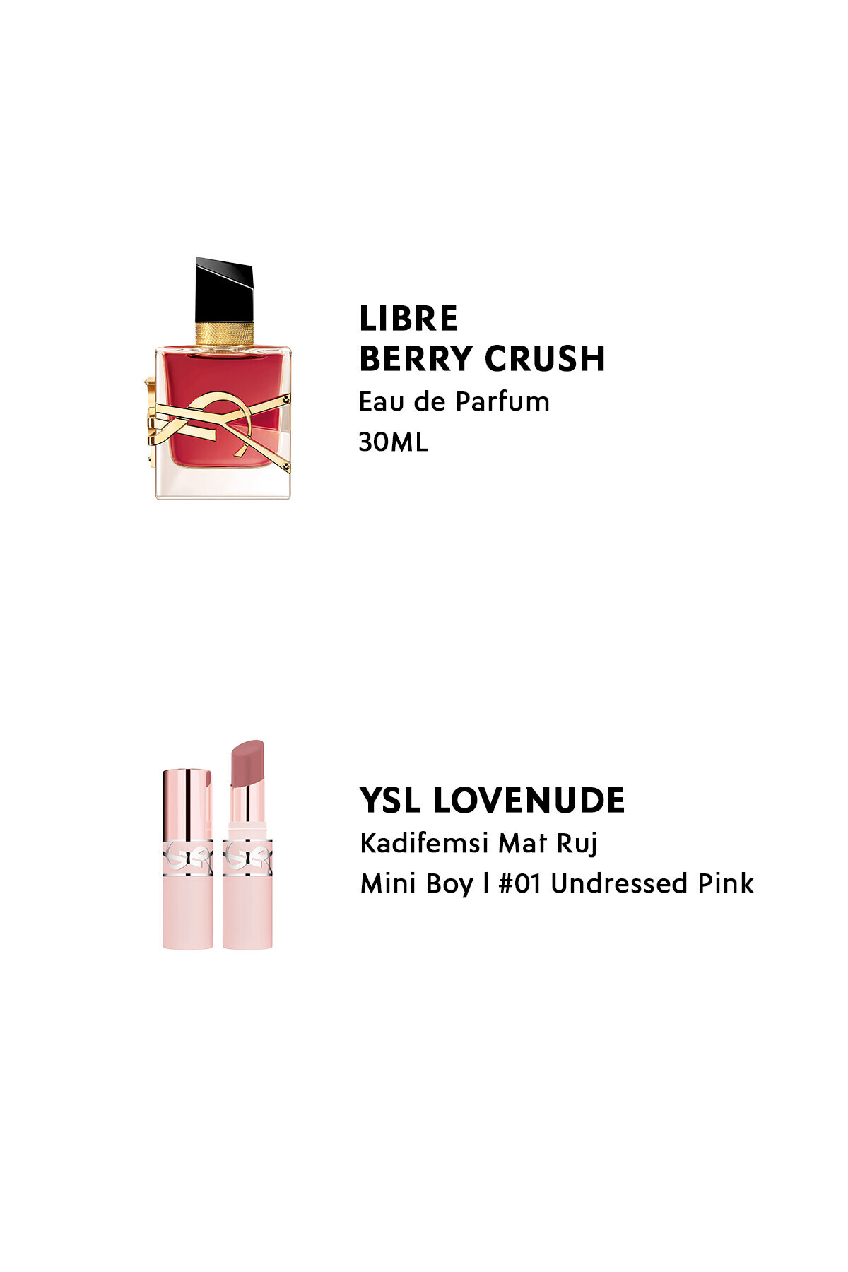 Yves Saint Laurent Libre Berry Crush EDP 30ML & Lovenude Mini Ruj Parfüm Seti 7829999999324 - Görsel 2